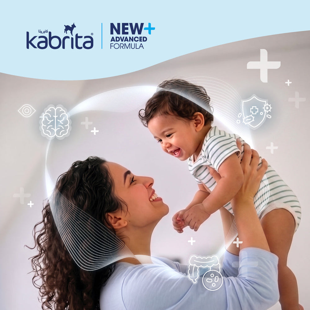 Mom and baby with Kabrita Goat Milk 