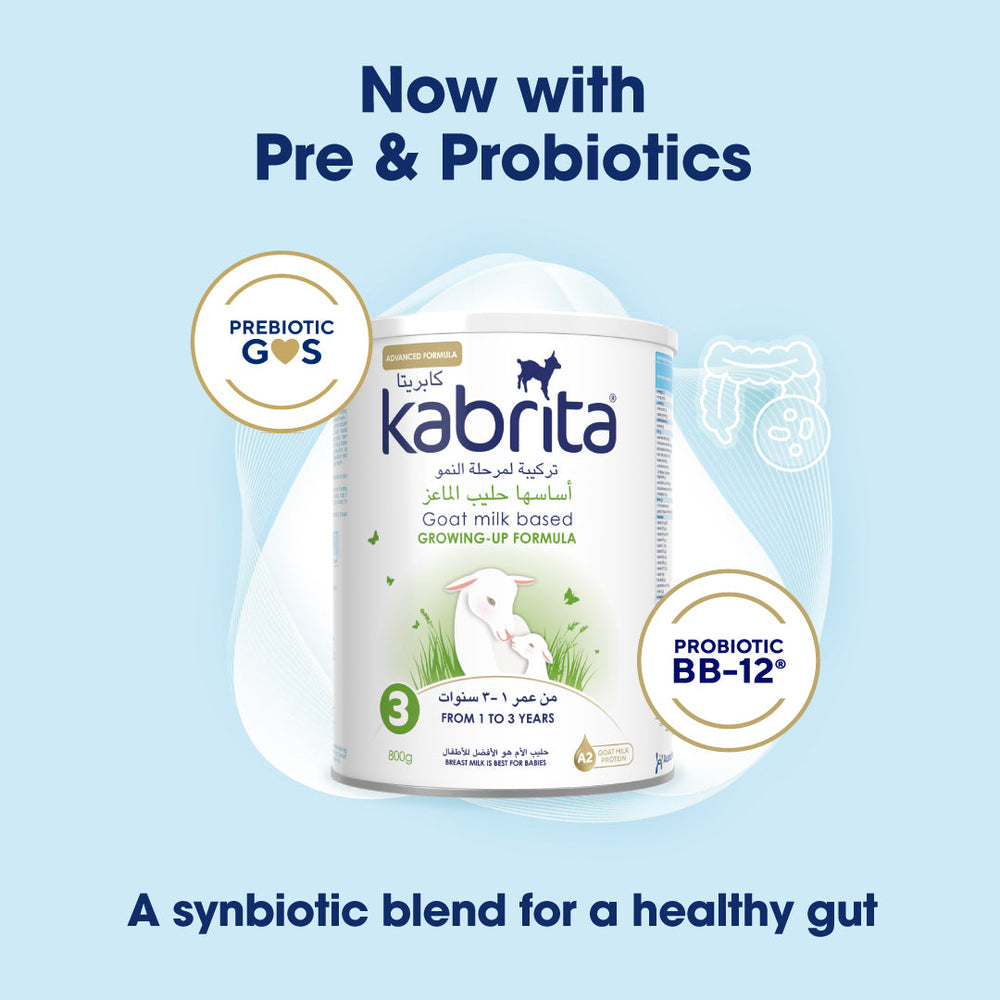Kabrita's Most Advanced Formula Yet now with Prebiotics and Probiotics  