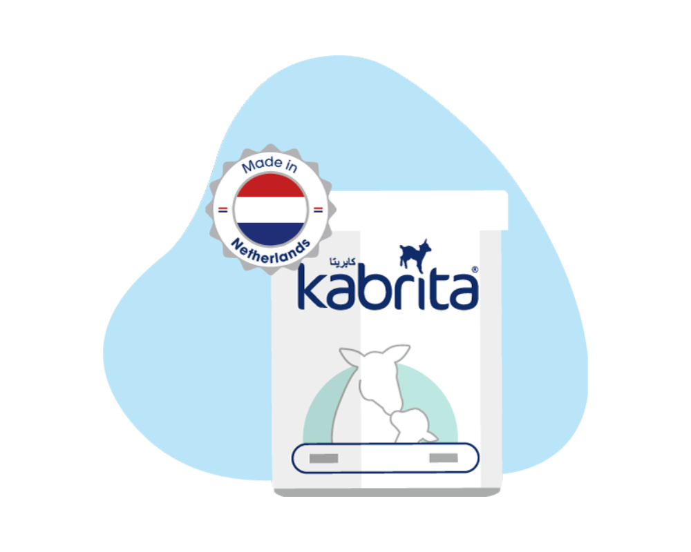 Kabrita infant formula with made in the Netherlands badge